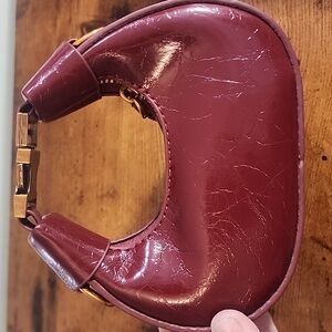 Women's crescent Shaped Crossbody Bag, Mini Clutch Purse, Vintage, Elegant Metal
